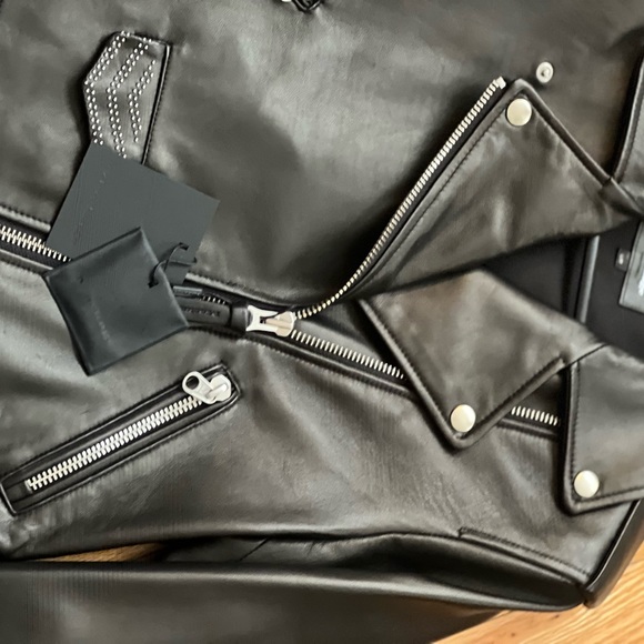 Woman’s black, leather Mackage jacket. Size large. Never worn. Tags on. $990 - Picture 8 of 8